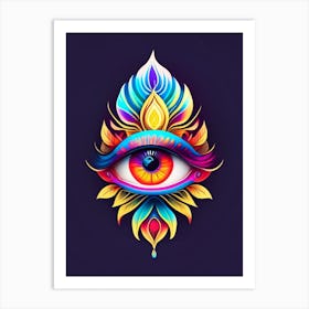Spiritual Awakening, Symbol, Third Eye Tattoo 1 Art Print
