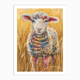 Lamb In The Field Art Print