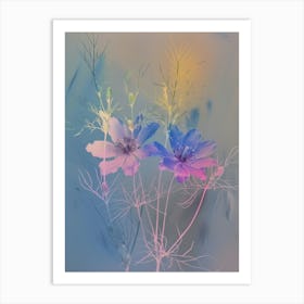 Iridescent Flower Love In A Mist 1 Art Print