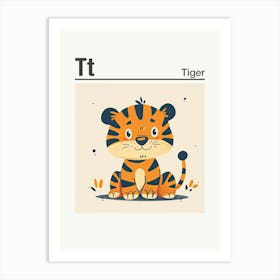 Animals Alphabet Tiger 1 Art Print