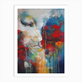 Abstract Of A Woman'S Face Art Print