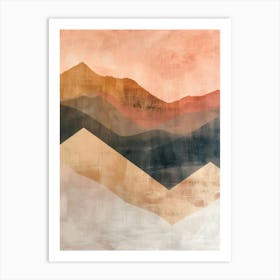 Abstract Mountain Painting 3 Art Print