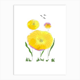 Yellow Poppies Art Print