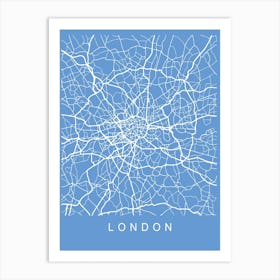 London Map Blueprint Art Print