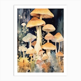 Mushroom Watercolour 9 Art Print