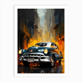 Old Car In The City Art Print