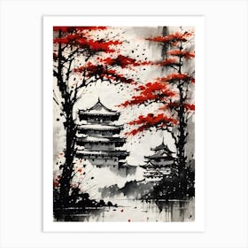 Japanese Landscape Painting 2 Art Print