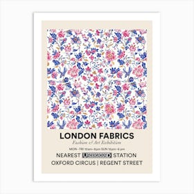 Poster Rose Mist London Fabrics Floral Pattern 6 Art Print