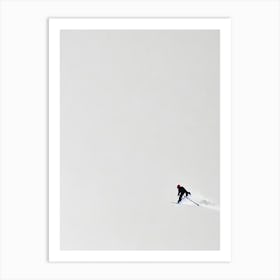 Chapelco, Argentina Minimal Skiing Poster Art Print