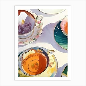 Teacups Art Print