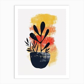 The Radiance Of Boomerang Lines Mid Century Style Art Print