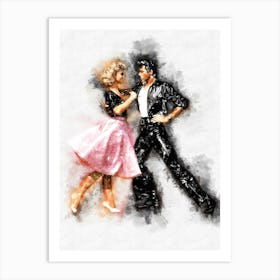 grease dancing scene Art Print