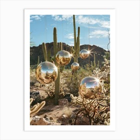 Disco Balls In The Desert 2 Art Print