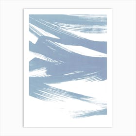 Gestural Steel Blue Art Print