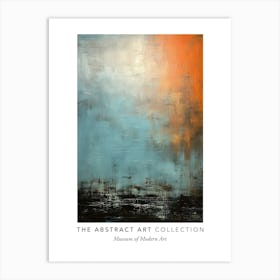 Orange And Teal Abstract Painting 3 Exhibition Poster Art Print