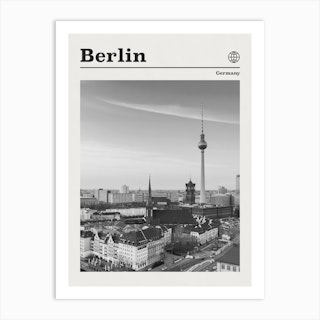 Berline Germany Black And White Art Print