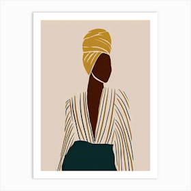 African Woman In Turban 1 Art Print