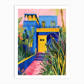 Blue House In Morocco 5 Art Print