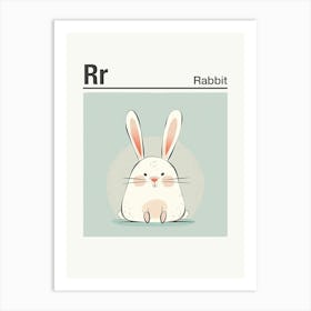 Animals Alphabet Rabbit 2 Art Print