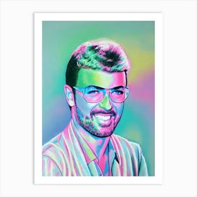 George Michael Colourful Illustration Art Print