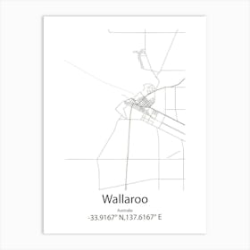 Wallaroo,Australia Minimalist Map Art Print