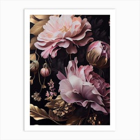 Peonies Elegant Art Print