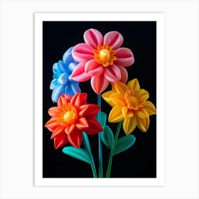 Bright Inflatable Flowers Dahlia 4 Art Print