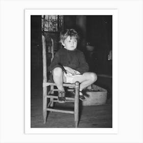 Child Of Family Living In Abandoned Church Near Laurel, Mississippi By Russell Lee Art Print
