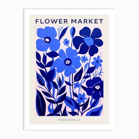 Blue Flower Market Poster Periwinkle 2 Art Print
