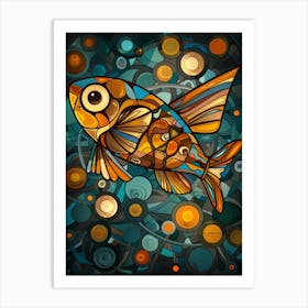 Abstract Fish Illustration Art Print