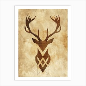 Deer Head 9 Art Print