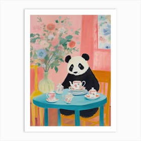 Animals Having Tea   Panda Bear 1 Art Print