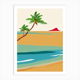 Anse Source D'Argent Beach Seychelles Midcentury Art Print