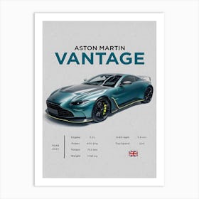 Aston Martin Vantage V12 Art Print