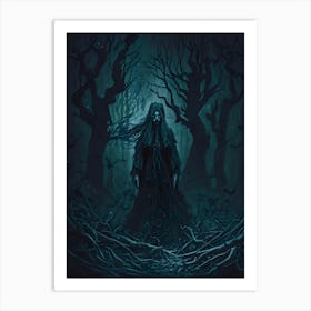 Dark Forest Witch Art Print