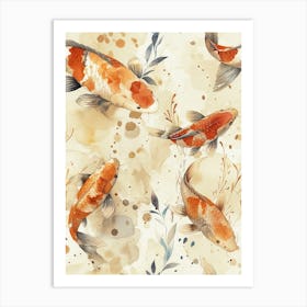 Watercolor Koi 17 Art Print