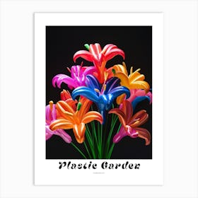 Bright Inflatable Flowers Poster Gloriosa Lily 3 Art Print