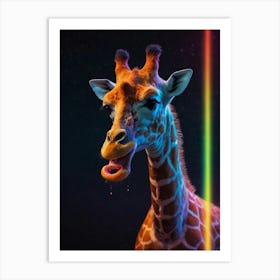 Rainbow Giraffe 8 Art Print