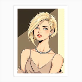 Woman With Blond Hair Poster