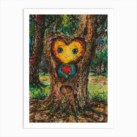 Heart In A Tree 1 Art Print