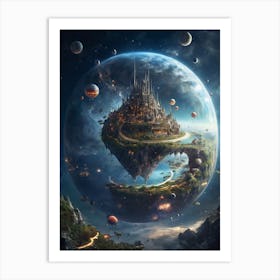 Planet In Space Art Print