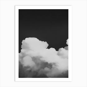 Cloud Wall Art Painting Black Night Sky Print Detail B Art Print