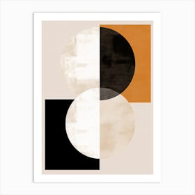 Odyssey In Ivory Geometry, Bauhaus Art Print