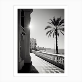 Alicante, Spain, Black And White Analogue Photography 4 Art Print
