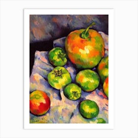 Tomatillo 2 Cezanne Style vegetable Art Print
