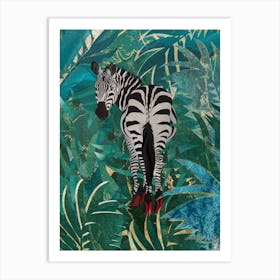 Zebra Jungle In Heels Art Print