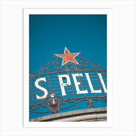 San Pellegrino Old Sign Art Print