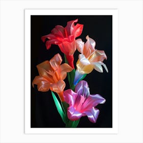 Bright Inflatable Flowers Gladiolus 3 Art Print