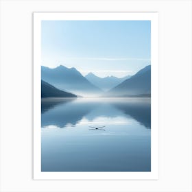 Canoe On A Lake Art Print