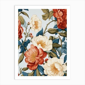 Peony Flower Wallpaper 7 Art Print